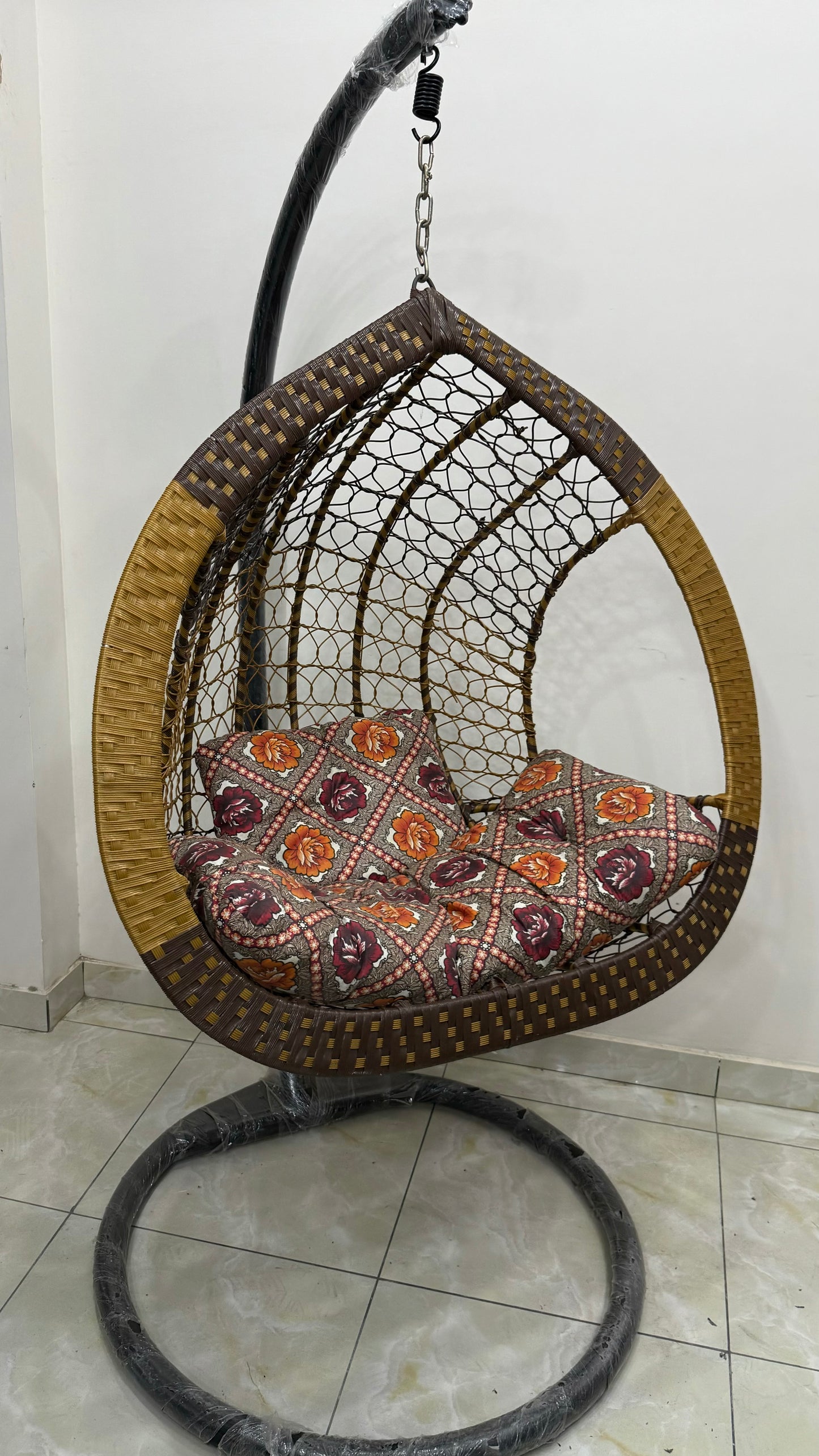 Single Swing (Jhula) - Golden and Brown Colour