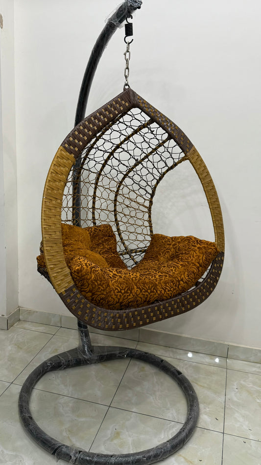 Single Swing (Jhula) - Golden and Brown Colour